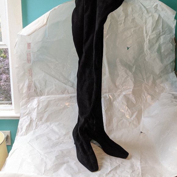 Stella McCartney Black Over the Knee Boots - Picture 9 of 11